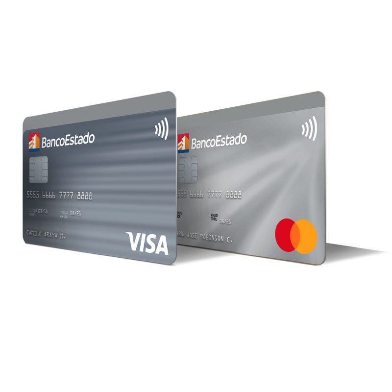 Tarjetas de Crédito Visa Internacional y Mastercard Estandar