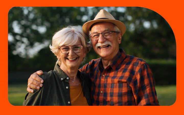 Pareja de la tercera edad