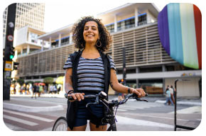 Mujer en bicicleta Mujer en bicicleta