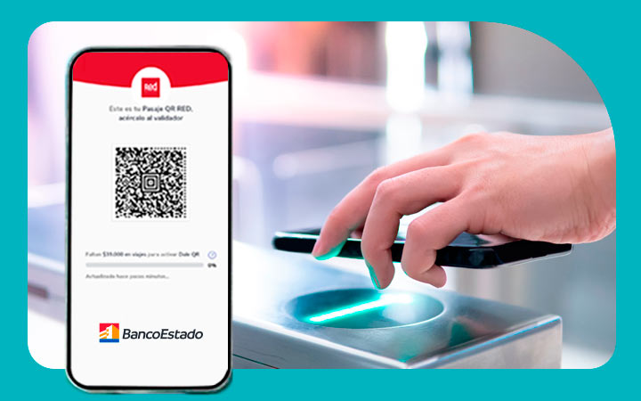 Personas en Metro de Santiago Utiliza pasaje QR RED y accede al beneficio de Dale QR