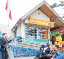 Presidente de BancoEstado en inauguracion mural Panamericanos Algarrobo