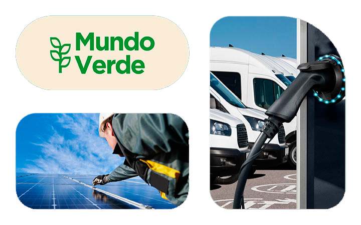 Hombre limpiando paneles solares