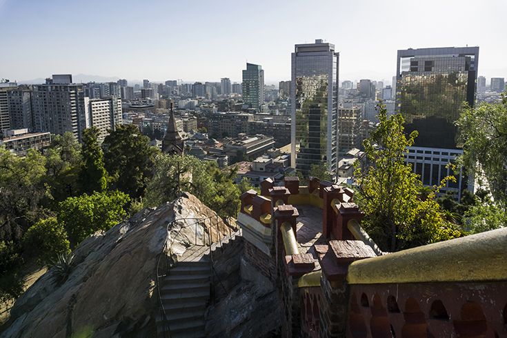 Vista de Santiago desde Cerro Santa Lucía